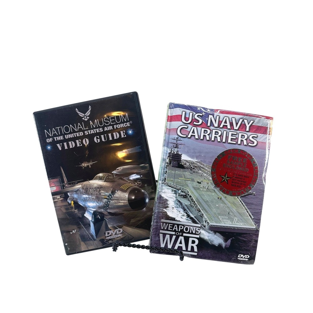 Military History DVD Bundle US Air Force Museum Guide & US Navy Carriers Weapons